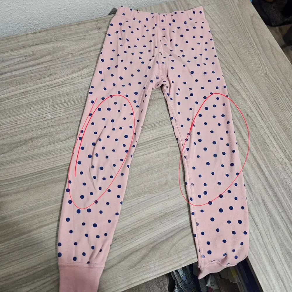 Hanna Andersson Pajama Set Pink Blue Dotted White Bunny Rabbit Easter Spring